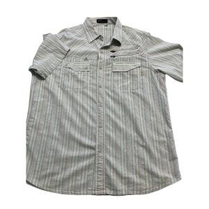 rocawear Mens casual button down short sleeve striped shirt SZ 3X